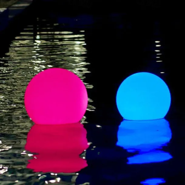 1/2pcs Floating Pool Lights Outdoor Solar Ball Moon Lamp IP68 Waterproof RGB With Remote Controller For Swimming Pool Yard Garden KTV Bar Party Decorative Holiday Summer Lighting