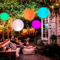 1/2pcs Floating Pool Lights Outdoor Solar Ball Moon Lamp IP68 Waterproof RGB With Remote Controller For Swimming Pool Yard Garden KTV Bar Party Decorative Holiday Summer Lighting