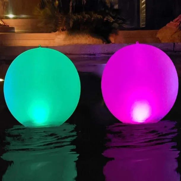 1/2pcs Floating Pool Lights Outdoor Solar Ball Moon Lamp IP68 Waterproof RGB With Remote Controller For Swimming Pool Yard Garden KTV Bar Party Decorative Holiday Summer Lighting