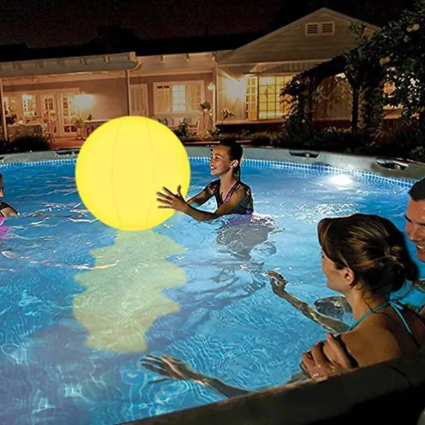1/2pcs Floating Pool Lights Outdoor Solar Ball Moon Lamp IP68 Waterproof RGB With Remote Controller For Swimming Pool Yard Garden KTV Bar Party Decorative Holiday Summer Lighting
