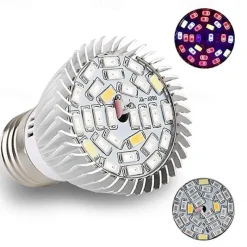 4pcs Full Spectrum Led Grow light Bulb E26 E27 GU10 E14 28leds Grow Plant Light for Hydroponics Greenhouse Organic Indoor Plants AC85-265V