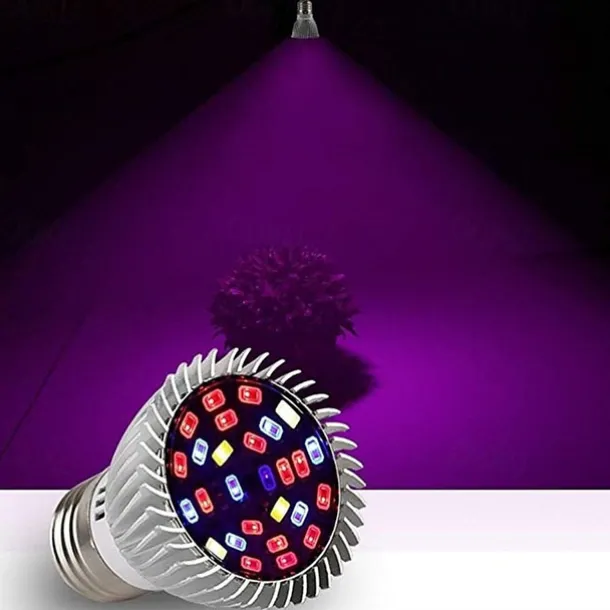 4pcs Full Spectrum Led Grow light Bulb E26 E27 GU10 E14 28leds Grow Plant Light for Hydroponics Greenhouse Organic Indoor Plants AC85-265V