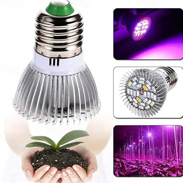 4pcs Full Spectrum Led Grow light Bulb E26 E27 GU10 E14 28leds Grow Plant Light for Hydroponics Greenhouse Organic Indoor Plants AC85-265V