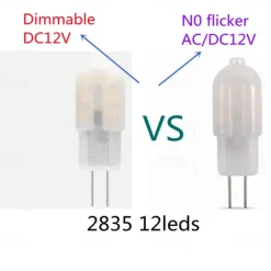 10pcs G4 AC/DC12V DC12V LED Light 12leds SMD 2835 Bulb Lamparas Spotlight Replace Halogen Lamp For Home Chandelier