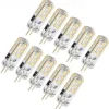10pcs G4 Bi Pin 1.5w LED Corn Light Bulbs 130lm 15W T3 Halogen Bulb Equivalent 150LM SMD 3014 Warm Cold White for RV Ceiling Fans Lighting DC 12V