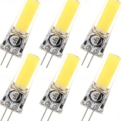 6pcs G4 Bi-pin LED COB 2508 Silicone Light 3W AC12V/DC12-24V Landscape Lighting