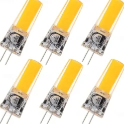 6pcs G4 Bi-pin LED COB 2508 Silicone Light 3W AC12V/DC12-24V Landscape Lighting