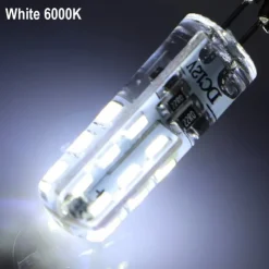 10pcs G4 Bi-pin LED Light Bulb 3W 24LED SMD 2835 Equivalent Halogen Bulb 30W Warm white 3000K Daylight White 6000K 360° Beam Angle Flicker Free DC12V AC220V AC110V