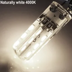 10pcs G4 Bi-pin LED Light Bulb 3W 24LED SMD 2835 Equivalent Halogen Bulb 30W Warm white 3000K Daylight White 6000K 360° Beam Angle Flicker Free DC12V AC220V AC110V