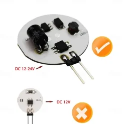 10pcs G4 COB LED Spotlight Bulb AC/DC12V 3W Side pin Bi-pin Marine Camper RV Lamp 180 Degrees Warmwhite/White Option