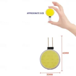 10pcs G4 COB LED Spotlight Bulb AC/DC12V 3W Side pin Bi-pin Marine Camper RV Lamp 180 Degrees Warmwhite/White Option