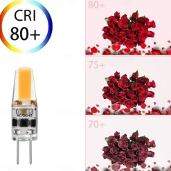 10pcs G4 LED Bi-pin Bulbs 2W Equivalent to 20W T3 JC Type Bi-Pin G4 Base Halogen Bulb AC/DC 12V Daylight White 6000K G4 Bulb for Under Cabinet Light Ceiling Light RV Boats Outdoor Landscape Lighting