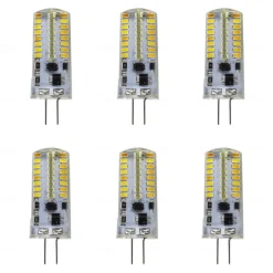 6pcs G4 LED Bi-pin Lights 480Lumens 5W 64LED Beads SMD 3014 12 V