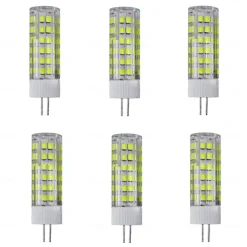 6pcs G4 LED Bi-pin Lights 400Lumens 7W 75LED Beads SMD 2835 Warm White White 220 V