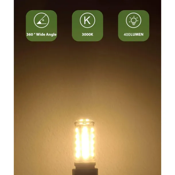 6pcs G9 LED Bulbs Incandescent Bulb 4W Replacement for Halogen Lamp 40W No Flickering AC 220V 240V Energy Saving Small Bulb