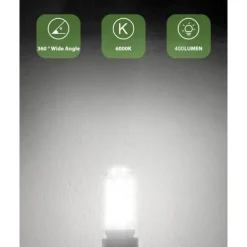 6pcs G9 LED Bulbs Incandescent Bulb 4W Replacement for Halogen Lamp 40W No Flickering AC 220V 240V Energy Saving Small Bulb