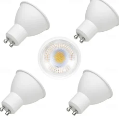 4PCS GU10 LED Bulb 7W 8Leds Dimmable 3000K Warm White for Kitchen Range Living Room Bedroom
