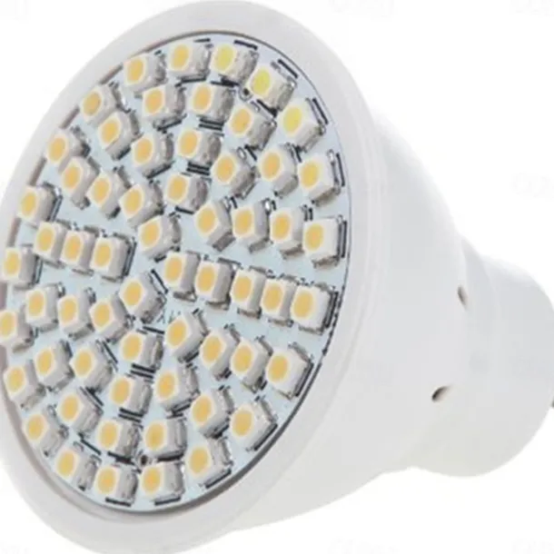 10pcs GU10 LED Spotlight Bulbs - AC 220V, 2835 SMD LED Lamp, 48/60/80 LEDs, Energy-Saving Indoor Lighting for Home and Office