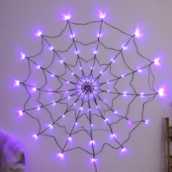 2PCS Halloween Decoration Luminous Spider Web Fishing Net Lights String For Party Ghost Festival Props Halloween Decorations