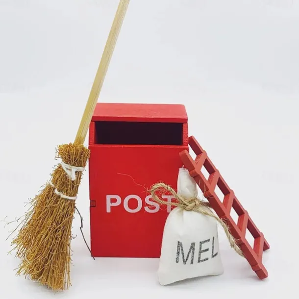 10/20pcs Halloween Mini Broom Red Rope Straw Brooms Hanging Decorations for Halloween Party Costume Witch Broom Dollhouse Accessories