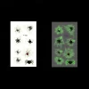 10PCS Halloween Spider Web Luminous Tattoo Stickers Cartoon Luminous Festival Party Face Stickers