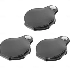 3pcs Handheld Folding 5X Pocket Magnifier with Leather Case Lightweight Magnifying Glass