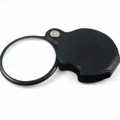 3pcs Handheld Folding 5X Pocket Magnifier with Leather Case Lightweight Magnifying Glass
