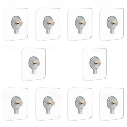 10pcs Heavy Duty Wall Hangers Garland Hooks Outdoor Self Adhesive Wall Hooks Without Nails Wall Hooks for Hanging Wall Hangers Adhesive Hooks, Stick Sticky Wall Hooks Magnetic Purse Hanger