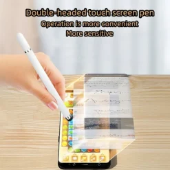 2pcs 2-in-1 Double-Headed Capacitive Stylus Pen High Sensitivity Precision Universal For Ipad IPhone Tablets Touch Screens