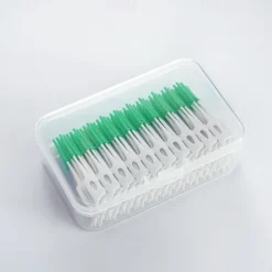 100pcs Interdental Silicone Brushes Dental Toothpicks Brush Between Teeth Silicone Toothpicks With Thread Oral Cleaning Tool