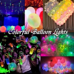 50pcs Led Balloon Light Small Led Light Round Led Ball Light Suitable for Balloon Birthday Party Activities Fun Indoor and Outdoor Wedding Decoration Supplies