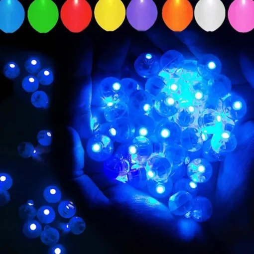 50pcs Led Balloon Light Small Led Light Round Led Ball Light Suitable for Balloon Birthday Party Activities Fun Indoor and Outdoor Wedding Decoration Supplies