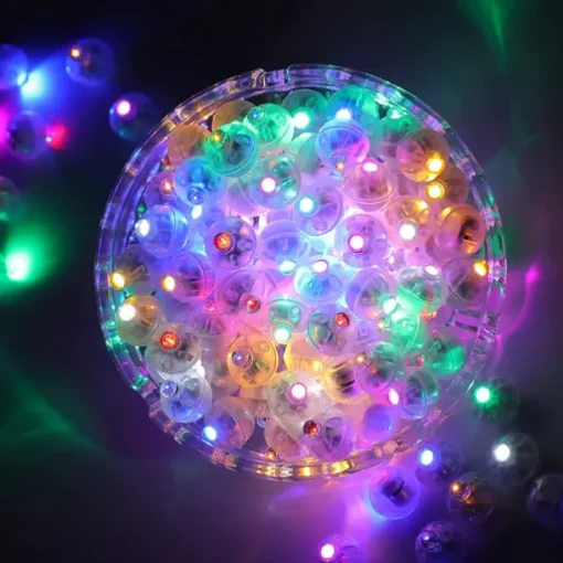 50pcs Led Balloon Light Small Led Light Round Led Ball Light Suitable for Balloon Birthday Party Activities Fun Indoor and Outdoor Wedding Decoration Supplies