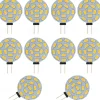 10pcs LED Bi-pin Light Bulb Lamp Side-pin 2W G4 Round 15 SMD5730 DC AC 12-24V Warm Cold White Equivalent to 20W Halogen Bulb Replacement 120° Beam Angle