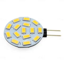 10pcs LED Bi-pin Light Bulb Lamp Side-pin 2W G4 Round 15 SMD5730 DC AC 12-24V Warm Cold White Equivalent to 20W Halogen Bulb Replacement 120° Beam Angle