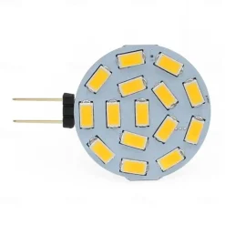 10pcs LED Bi-pin Light Bulb Lamp Side-pin 2W G4 Round 15 SMD5730 DC AC 12-24V Warm Cold White Equivalent to 20W Halogen Bulb Replacement 120° Beam Angle
