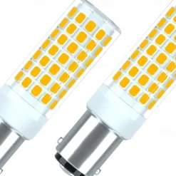 2Pcs LED Bulbs BA15D/B15/B15D 6W 100W Equivalent to a Halogen Bulb JCD Type T3/T4 B15 Double Connection 220V