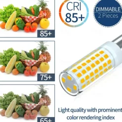 2Pcs LED Bulbs BA15D/B15/B15D 6W 100W Equivalent to a Halogen Bulb JCD Type T3/T4 B15 Double Connection 220V