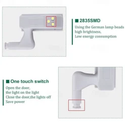 10PCS LED Cabinet Light LED Inner Hinge Lamp Closet Light Battery Wireless Lamp Universal Wardrobe Cupboard Sensor Lighting