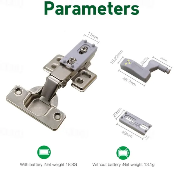 10PCS LED Cabinet Light LED Inner Hinge Lamp Closet Light Battery Wireless Lamp Universal Wardrobe Cupboard Sensor Lighting