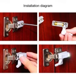 10PCS LED Cabinet Light LED Inner Hinge Lamp Closet Light Battery Wireless Lamp Universal Wardrobe Cupboard Sensor Lighting