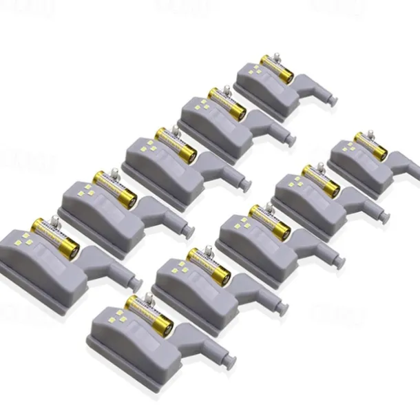 10PCS LED Cabinet Light LED Inner Hinge Lamp Closet Light Battery Wireless Lamp Universal Wardrobe Cupboard Sensor Lighting