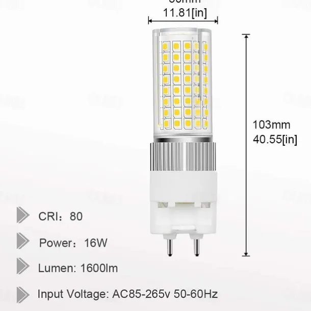 2pcs LED Corn Light Bulbs G12 16W LED 1600lm 120LEDs 160W Incandescent Replacement For Street Warehouse Warm White Cold White 85-265V