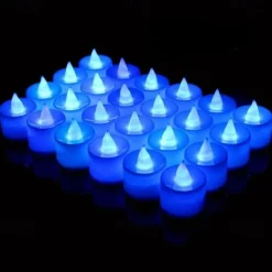 24/50pcs LED Electronic Candle Lamp, Round White Shell Nightlight, Small LED Light, For Valentine's Day, Christmas, Various Holiday Decoration