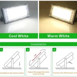 1/2pcs LED Flood Light Outdoor 220V 240V Floodlight Waterproof IP65 Reflector Projecteur LED Exterieur Focus Spotlight