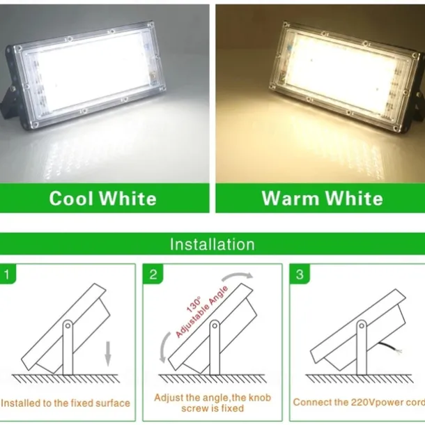 1/2pcs LED Flood Light Outdoor 220V 240V Floodlight Waterproof IP65 Reflector Projecteur LED Exterieur Focus Spotlight