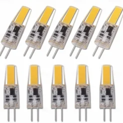 10pcs LED G4 Bulb AC/DC12-24V COB LED Light Replace Traditional of Halogen Bulb Silica gel Lamp for Pendant Lighting Fixture Home