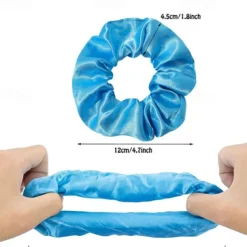 5pcs LED Luminous Hair Scrunchies Light Up Hair Scrunchies Elastic Light Women Girls Hair Bands for Halloween Christmas Party