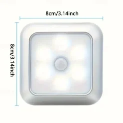 3pcs LED Motion Sensor Night Light Set, 6LED Closet Cabinet Sensor Light Automatic Infrared Activated Battery Powered for Novelty Place Closet, Cabinet, Stair, Bedroom, Corridor, Toilet, Wardrobe