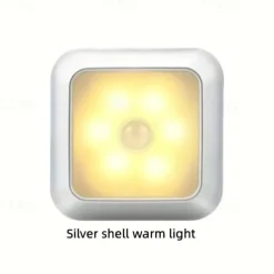 3pcs LED Motion Sensor Night Light Set, 6LED Closet Cabinet Sensor Light Automatic Infrared Activated Battery Powered for Novelty Place Closet, Cabinet, Stair, Bedroom, Corridor, Toilet, Wardrobe